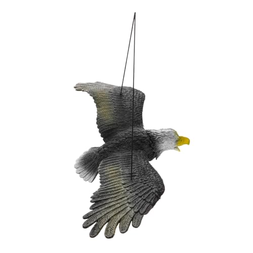 Cabilock Künstlicher Adler Adlerstatue Im Freien Patriotische Wanddekoration Abschreckungsmittel Für Gartenvögel Vogelschreck Adler Stofftier Wilde Tierfigur Adler Girlande PVC Dark Grey von Cabilock