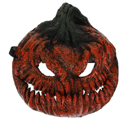 Cabilock Kürbis-Maske Halloween-Kürbis-Maskerade-Masken Gruselige Tier-Halbgesichtsmasken Halloween-Party-Kostüm Halloween-Party-Requisiten Für Erwachsene Und Männer Orange von Cabilock