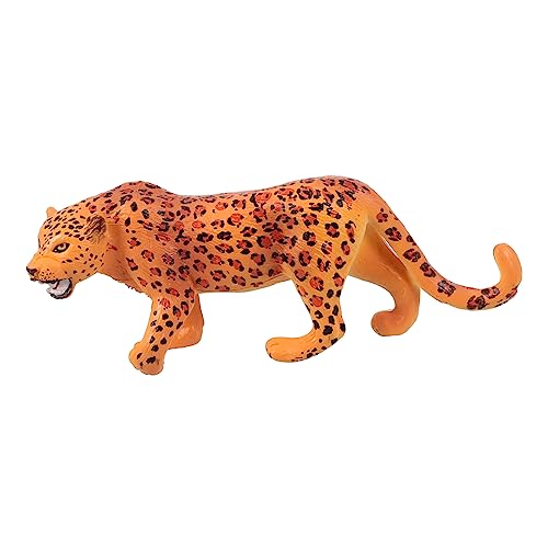 Cabilock Leopardenmodell Tiermodell Ornament Kinder Lernspielzeug Kinderspielzeug Spielzeug Mini Leopardenskulptur Jumbo Tiere Figuren Wildtierschmuck Desktop Leopardenornament PVC von Cabilock