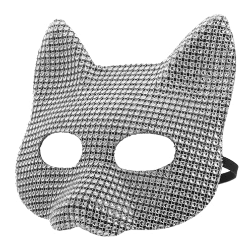 Cabilock Masken Für Halloween Und Karneval Glitzernde Katzenmaske Für Cosplay Fasching Und Mottopartys Halbseitige Tiermaske Ideal Für Kostümfeiern Und Schaurige von Cabilock