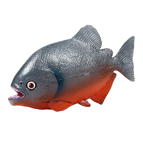 Cabilock Piranha Küstensammlung Spielzeug Seetierfigur Fisch-Modell nautisch Seefisch-Statue Spielzeug für Kinder kinderspielzeug Spielzeuge Flusstiermodell Simulation Meerestier Plastik von Cabilock