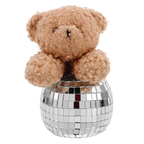 Cabilock Disco Bär Ornament Spiegel Ausgestopften Bär Spielzeug Plüsch Bär Bär Modell für Home Hochzeit von Cabilock