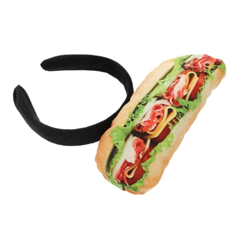 Cabilock Sandwich Stirnband Partyzubehör Rollenspiel Stirnband Party Stirnband Essen Kopfschmuck Sandwich Modellier Haarband Essen Haarreifen Sandwich Niedliches Stirnband Essen von Cabilock