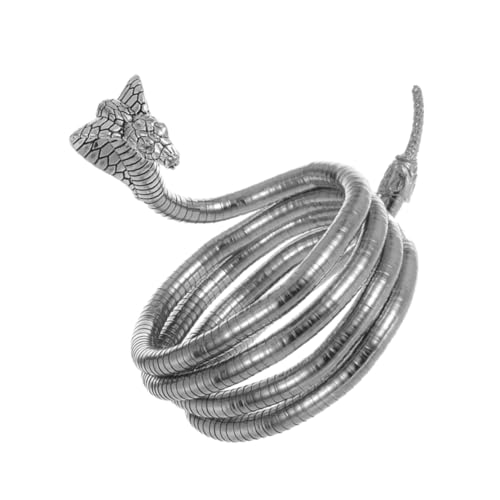 Cabilock Schlangenhalskettenarmband Schlangenkettenarmband Schlangenarmbänder Schlangenarmband Schlangenzauber Armband Mit Schlangenanhänger Halsband-halskette Silver Zinklegierung von Cabilock