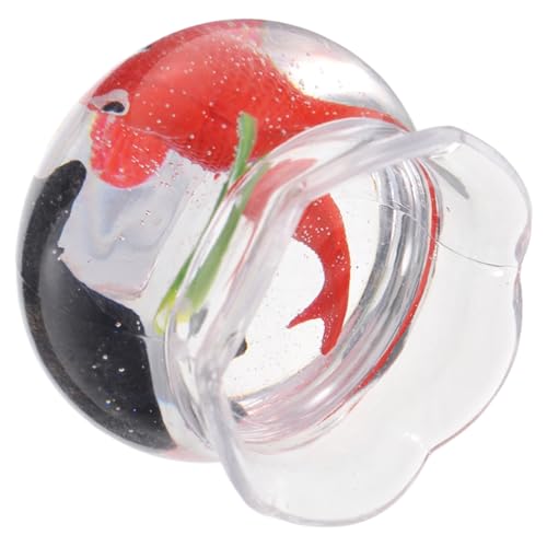 Cabilock Simulation Koi Behälter Puppenhäuser Mini Tierfiguren Miniaturen Puppenhauszubehör Miniaturfiguren Fischglas Spielzeug Aquarium Dekorationen Miniaturen Fischschalen PVC von Cabilock