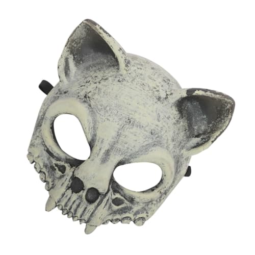 Cabilock Tier Schädel Maske Mit Katzenohren Cosplay Zubehör Für Halloween Und Kostümpartys Leicht Atmungsaktiv Für Männer Und Frauen Geeignet Hochwertiges Pu-material Passt Für Cabilock Tier Schädel Maske Mit Katzenohren Cosplay Zubehör Für Halloween Und Kostümpartys Leicht Atmungsaktiv Für Männer Und Frauen Geeignet Hochwertiges Pu-material Passt Für von Cabilock