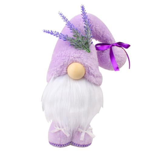 Cabilock Zwergpuppe Zwerge Plüsch Gartenzwerg Stolz Gnom Herbstdeko Wohnkultur Gnom Sommerdeko für zu Hause Frühlingszwerg Party-GNOME-Puppe zarter Gnom Stoff Violet von Cabilock