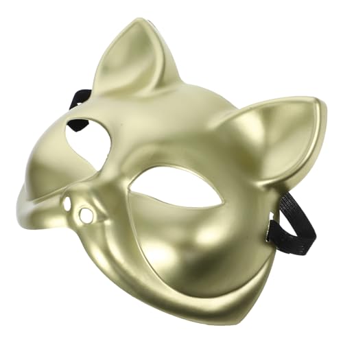 Cabilock katze gesichtsmaske Maskerade Masken Tanzparty-Maske weiße Katzenmasken handgemalte Masken goldene maske halloween-maske leere maske selber machen Maske für Maskerade-Party Plastik von Cabilock