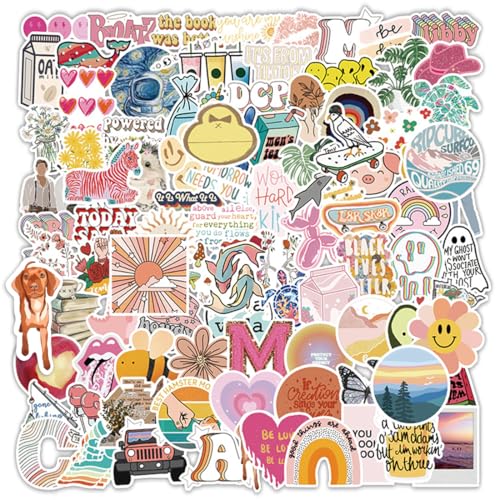 100 Stück Sticker Mädchen Set, Asthetische Aufkleber, Schöne Aufkleber, Wasserdicht, Kreatives DIY für Laptop Mobiltelefone Skateboard Gepäck etc, Geeignet für Erwachsene und Kinder von Cadimus