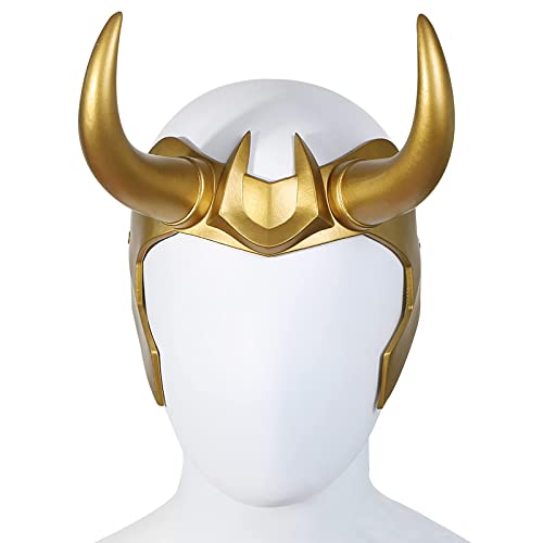 CAFELE Superheld Helm Hörner Cosplay, 2021 TV Superheld Serie Film Thor Ragnarok Superheld Krone Maske Cosplay Halloween Kostüm Zubehör (Superheldenhelm) von Cafele