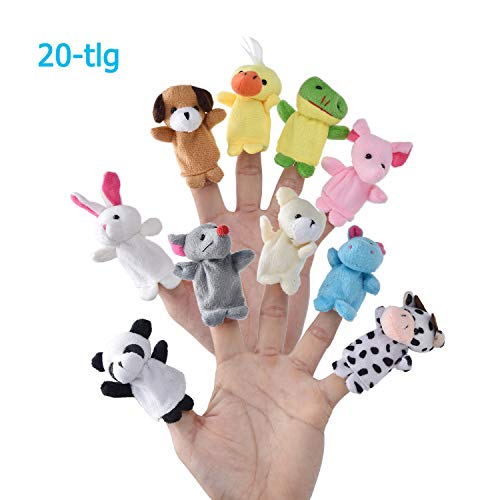 Willingood Finger Plüschtier [20-TLG] Mitgebsel | Kindergeburstagen | Gastgeschenke für Kinderparty und Stuffer für Ostereier, Mehrfarbig von Willingood