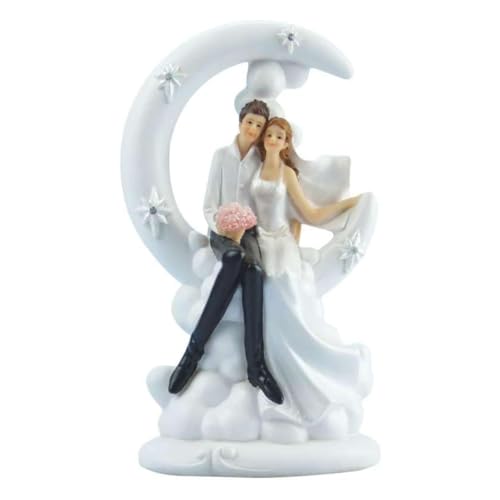 Cake Company Cake Topper Brautpaar im Mond I Hochzeit Tortendekoration für besondere Momente I Tortenfigur aus hochwertigem Material von Cake Company