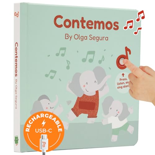 Cali's Books Contemos by Olga Segura Spanisches Kinderliederbuch, interaktives Klangbuch für Kinder, lehrt Zählen, Sprache und Kultur für zweisprachige Familien von Cali's Books