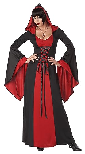 Aptafêtes – CS968925/L – Kleid mit Kapuze – Rot/Schwarz – Größe L Aptafêtes – CS968925/L – Kleid mit Kapuze – Rot/Schwarz – Größe L von California Costumes
