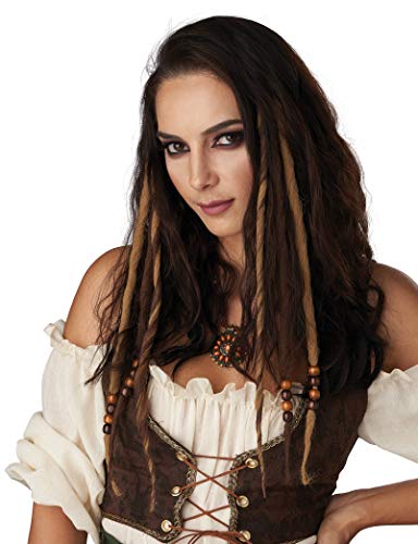 California Costumes Clip-in Dreads (braun), Standard von California Costumes