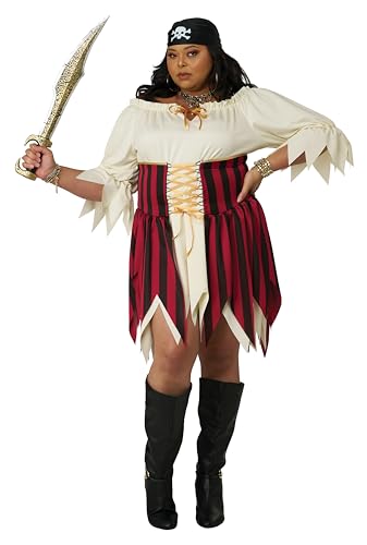 California Costumes Damen Übergröße Schwüle Seepirat, Schwarz/Rot/Creme, 3XL Große Größen California Costumes Damen Übergröße Schwüle Seepirat, Schwarz/Rot/Creme, 3XL Große Größen von California Costumes
