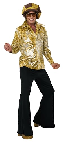 California Costumes Discohemd und Mütze für Herren, goldfarben, Größe L/XL California Costumes Discohemd und Mütze für Herren, goldfarben, Größe L/XL von California Costumes
