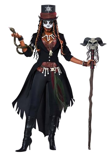 California Costumes Exklusives Voodoo-Kostüm für Damen Halloween-Verkleidung schwarz-braun - Schwarz California Costumes Exklusives Voodoo-Kostüm für Damen Halloween-Verkleidung schwarz-braun - Schwarz von California Costumes