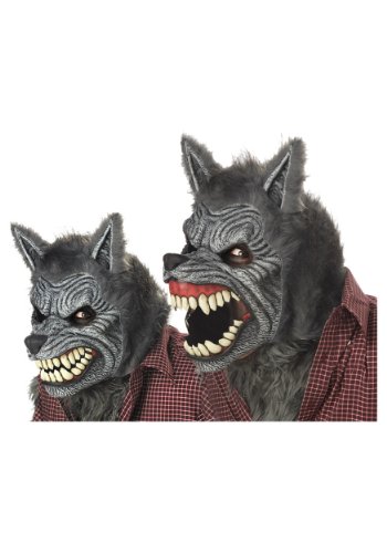 Generique - Animierte Werwolf-Maske für Erwachsene Kostüm-Accessoire grau von California Costumes