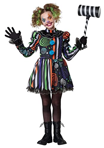 Kostüm Clown Alptraum Neon Mädchen groß von California Costumes