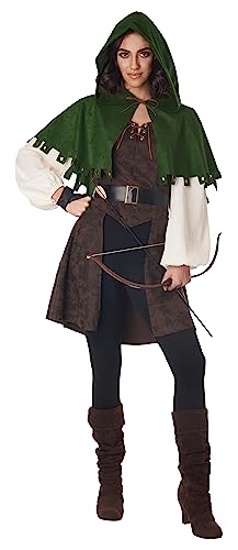 California Costumes Legendäres Robin Hood Kostüm für Damen, mehrfarbig, X-Small (4/6) US von California Costumes