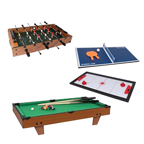 Calma Dragon XJ6607 4 in (93 x 34 x 47,5 cm) Billard, Ping Pong, Hockey und Tischfußball für Kinder, für die ganze Familie, Multispiele für Mädchen und Jungen, Tischspiel von Calma Dragon