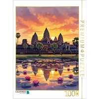 CALVENDO Puzzle Angkor Wat - Tempel im Dschungel 1000 Teile Lege-Größe 64x48cm Foto-Puzzle für glückliche Stunden CALVENDO Puzzle Angkor Wat - Tempel im Dschungel 1000 Teile Lege-Größe 64x48cm Foto-Puzzle für glückliche Stunden von Calvendo Puzzle