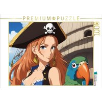 CALVENDO Puzzle Anime Piratenmädchen mit Papagei | 1000 Teile Lege-Größe 64x48cm Foto-Puzzle für glückliche Stunden von Calvendo Puzzle