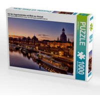 CALVENDO Puzzle Auf der Augustusbrücke mit Blick zur Altstadt 1000 Teile Lege-Größe 64 x 48 cm Foto-Puzzle Bild von Dirk Meutzner von Calvendo Puzzle