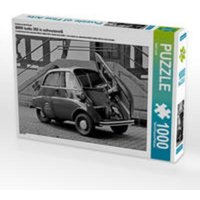 CALVENDO Puzzle BMW Isetta 300 in schwarzweiß 1000 Teile Lege-Größe 64 x 48 cm Foto-Puzzle Bild von Ingo Laue von Calvendo Puzzle