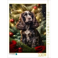 CALVENDO Puzzle Cocker Spaniel, schöne Adventszeit | 1000 Teile Lege-Größe 64x48cm Foto-Puzzle für glückliche Stunden von Calvendo Puzzle