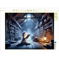 CALVENDO Puzzle Das kleine Gespenst entdeckt ein Zauberbuch | 1000 Teile Lege-Größe 64x48cm Foto-Puzzle für glückliche Stunden von Calvendo Puzzle