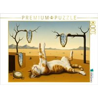 CALVENDO Puzzle Die Beständigkeit der Faulheit - Salvador Dali - Gemälde mit Katze 1000 Teile Lege-Größe 64x48cm Foto-Puzzle für glückliche Stunden CALVENDO Puzzle Die Beständigkeit der Faulheit - Salvador Dali - Gemälde mit Katze 1000 Teile Lege-Größe 64x48cm Foto-Puzzle für glückliche Stunden von CALVENDO Verlag GmbH
