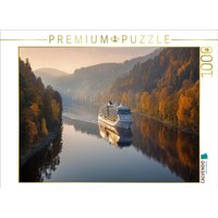 CALVENDO Puzzle Ein Kreuzfahrtschiff fährt durch herbstliche Flusslandschaft 1000 Teile Lege-Größe 64x48cm Foto-Puzzle für glückliche Stunden CALVENDO Puzzle Ein Kreuzfahrtschiff fährt durch herbstliche Flusslandschaft 1000 Teile Lege-Größe 64x48cm Foto-Puzzle für glückliche Stunden von Calvendo Puzzle