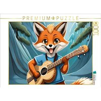 CALVENDO Puzzle Ein Schlaufuchs spielt Gitarre im Wald 1000 Teile Lege-Größe 64x48cm Foto-Puzzle für glückliche Stunden CALVENDO Puzzle Ein Schlaufuchs spielt Gitarre im Wald 1000 Teile Lege-Größe 64x48cm Foto-Puzzle für glückliche Stunden von Calvendo Puzzle
