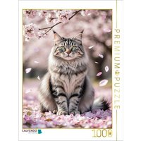 CALVENDO Puzzle Eine Maine Coon Katze sitzt zwischen Kirschblüten und strahlt Ruhe und Anmut im Frühling aus. 1000 Teile Lege-Größe 64x48cm Foto-Puz CALVENDO Puzzle Eine Maine Coon Katze sitzt zwischen Kirschblüten und strahlt Ruhe und Anmut im Frühling aus. 1000 Teile Lege-Größe 64x48cm Foto-Puz von Calvendo Puzzle