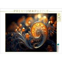 CALVENDO Puzzle Fibonacci kombiniert mit Schneckenform - Fraktale in 3D | 1000 Teile Lege-Größe 64x48cm Foto-Puzzle für glückliche Stunden von Calvendo Puzzle