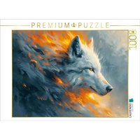 CALVENDO Puzzle Flammenweiß: Die Eleganz des weißen Wolfs im Feuerspiel 1000 Teile Lege-Größe 64x48cm Foto-Puzzle für glückliche Stunden CALVENDO Puzzle Flammenweiß: Die Eleganz des weißen Wolfs im Feuerspiel 1000 Teile Lege-Größe 64x48cm Foto-Puzzle für glückliche Stunden von Calvendo Puzzle