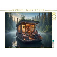 CALVENDO Puzzle Freunde unterwegs auf einem Hausboot 1000 Teile Lege-Größe 64x48cm Foto-Puzzle für glückliche Stunden CALVENDO Puzzle Freunde unterwegs auf einem Hausboot 1000 Teile Lege-Größe 64x48cm Foto-Puzzle für glückliche Stunden von Calvendo Puzzle