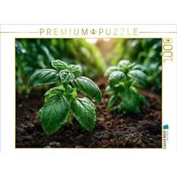 CALVENDO Puzzle Frischer Basilikum wächst im Gartenbeet 1000 Teile Lege-Größe 64x48cm Foto-Puzzle für glückliche Stunden CALVENDO Puzzle Frischer Basilikum wächst im Gartenbeet 1000 Teile Lege-Größe 64x48cm Foto-Puzzle für glückliche Stunden von Calvendo Puzzle