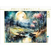 CALVENDO Puzzle Frühling im Mondschein | 1000 Teile Lege-Größe 64x48cm Foto-Puzzle für glückliche Stunden von Calvendo Puzzle