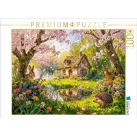 CALVENDO Puzzle Frühlings Cottage mit Kirschblüten und Gartenteich 1000 Teile Lege-Größe 64x48cm Foto-Puzzle für glückliche Stunden CALVENDO Puzzle Frühlings Cottage mit Kirschblüten und Gartenteich 1000 Teile Lege-Größe 64x48cm Foto-Puzzle für glückliche Stunden von Calvendo Puzzle