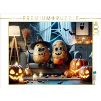 CALVENDO Puzzle Gruselspaß auf der Couch: Kartoffeln feiern Halloween | 1000 Teile Lege-Größe 64x48cm Foto-Puzzle für glückliche Stunden von Calvendo Puzzle