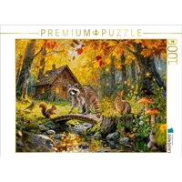 CALVENDO Puzzle Herbst Cottage am Bach mit Ahornbaum und Waldtieren 1000 Teile Lege-Größe 64x48cm Foto-Puzzle für glückliche Stunden CALVENDO Puzzle Herbst Cottage am Bach mit Ahornbaum und Waldtieren 1000 Teile Lege-Größe 64x48cm Foto-Puzzle für glückliche Stunden von Calvendo Puzzle