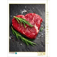 CALVENDO Puzzle Herzförmiges Steak aus Rindfleisch mit frischem Rosmarin 1000 Teile Lege-Größe 64x48cm Foto-Puzzle für glückliche Stunden CALVENDO Puzzle Herzförmiges Steak aus Rindfleisch mit frischem Rosmarin 1000 Teile Lege-Größe 64x48cm Foto-Puzzle für glückliche Stunden von Calvendo Puzzle