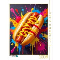 CALVENDO Puzzle Hot Dog im Farbsturm 1000 Teile Lege-Größe 64x48cm Foto-Puzzle für glückliche Stunden CALVENDO Puzzle Hot Dog im Farbsturm 1000 Teile Lege-Größe 64x48cm Foto-Puzzle für glückliche Stunden von Calvendo Puzzle