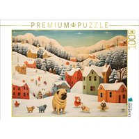 CALVENDO Puzzle Hunde spielen in einer Winterlandschaft lustig im Schnee 1000 Teile Lege-Größe 64x48cm Foto-Puzzle für glückliche Stunden CALVENDO Puzzle Hunde spielen in einer Winterlandschaft lustig im Schnee 1000 Teile Lege-Größe 64x48cm Foto-Puzzle für glückliche Stunden von Calvendo Puzzle