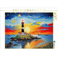CALVENDO Puzzle Insel Leuchtturm im Abendrot über den Wellen 1000 Teile Lege-Größe 64x48cm Foto-Puzzle für glückliche Stunden CALVENDO Puzzle Insel Leuchtturm im Abendrot über den Wellen 1000 Teile Lege-Größe 64x48cm Foto-Puzzle für glückliche Stunden von Calvendo Puzzle