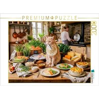 CALVENDO Puzzle Katze am Tisch mit Auswahl handzubereiteter Bio Wellness Köstlichkeiten 2000 Teile Lege-Größe 90 × 67 cm Foto-Puzzle für glückliche Stunden CALVENDO Puzzle Katze am Tisch mit Auswahl handzubereiteter Bio Wellness Köstlichkeiten 2000 Teile Lege-Größe 90 × 67 cm Foto-Puzzle für glückliche Stunden von Calvendo Puzzle