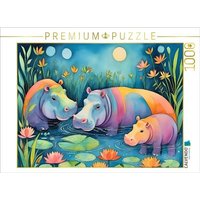 CALVENDO Puzzle Kunterbunte Nilpferde im Wasser 1000 Teile Lege-Größe 64x48cm Foto-Puzzle für glückliche Stunden CALVENDO Puzzle Kunterbunte Nilpferde im Wasser 1000 Teile Lege-Größe 64x48cm Foto-Puzzle für glückliche Stunden von Calvendo Puzzle